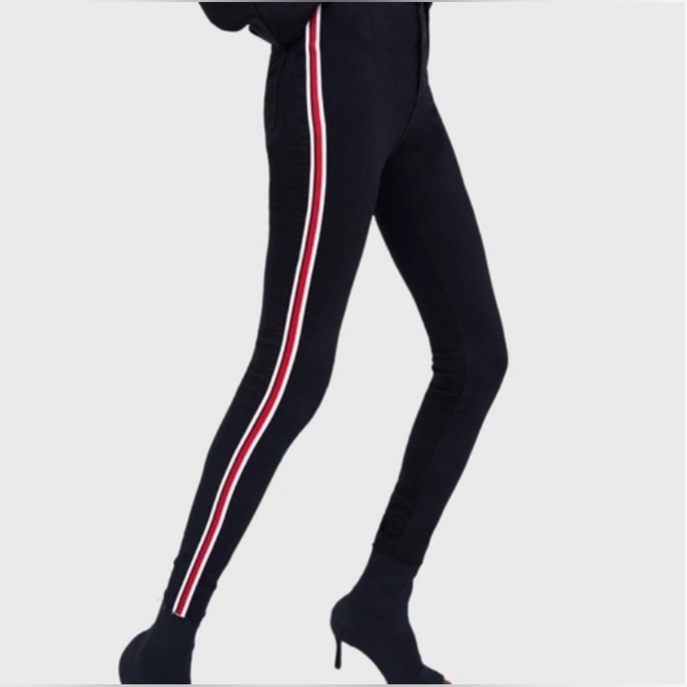 Zara Trafaluc high rise black stretch jeggings